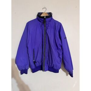 Vintage Windbreaker 80s 90s Alpine Ski Coat Reversible Retro Throwback Geometric